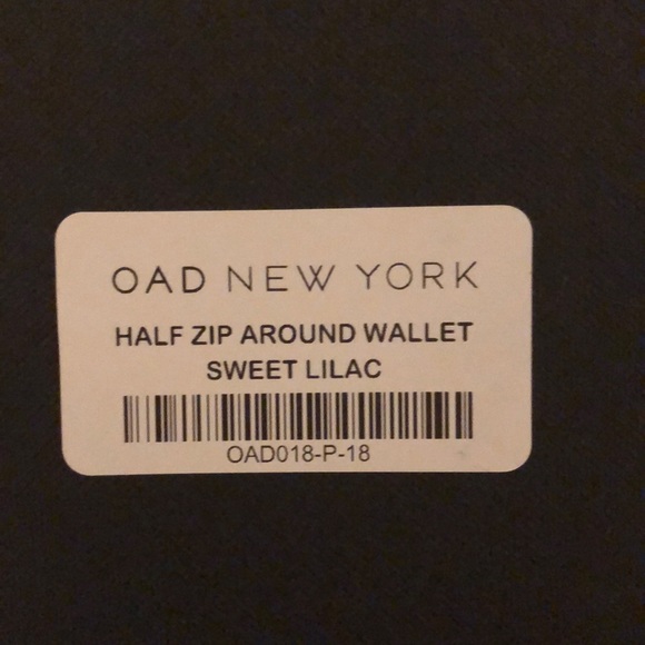 OAD New York Half Zip Wallet in Sweet Lilac NIB! - Picture 5 of 5